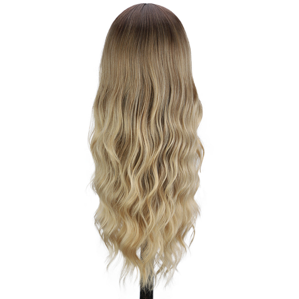 European And American Front Lace Wig Medium Large Wavelength Curly Hair