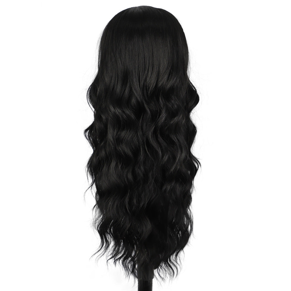 European And American Front Lace Wig Medium Large Wavelength Curly Hair