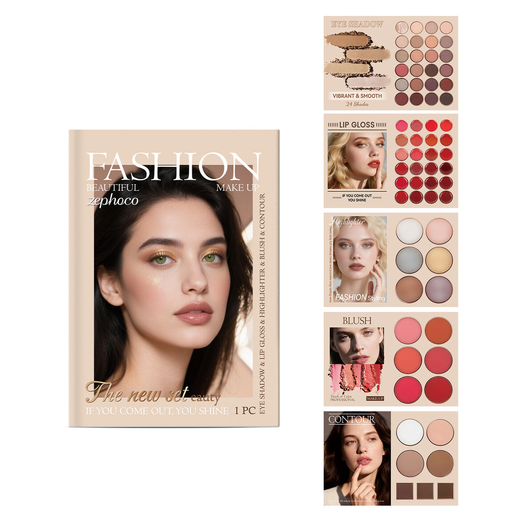 Stylish Makeup Set With Natural Vibrant Colors For The Face