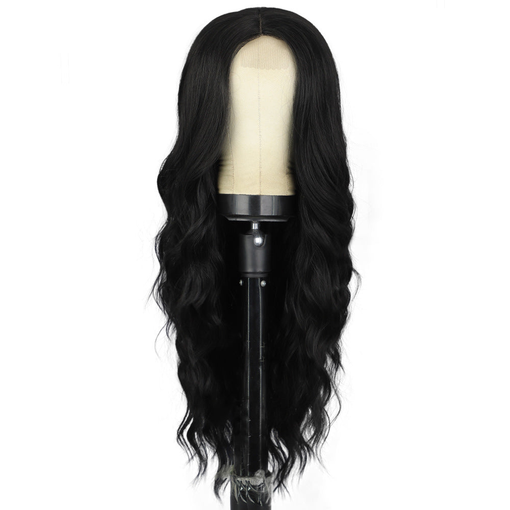 European And American Front Lace Wig Medium Large Wavelength Curly Hair