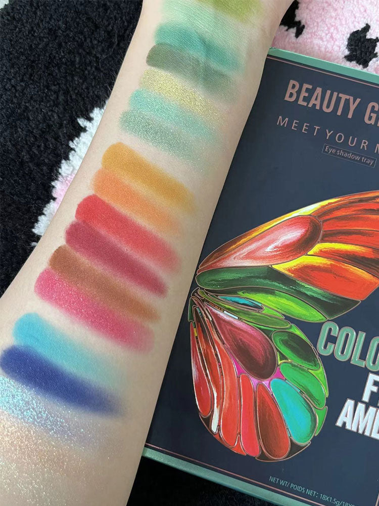 Color Eyeshadow Palette Stage Makeup Sequins