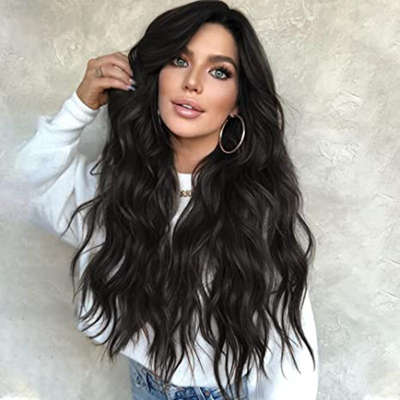 European And American Front Lace Wig Medium Large Wavelength Curly Hair