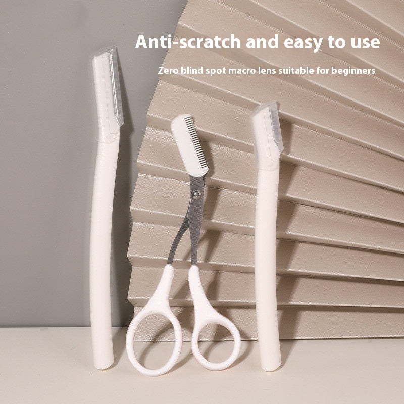 Stainless Steel Eye-brow Knife Suit Beauty Tools